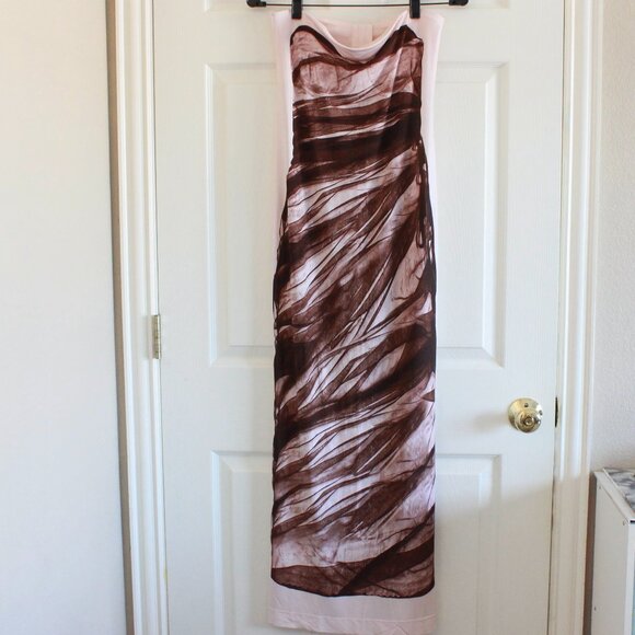 H&M Studio Trompe I'oeil Design Bandeau Dress Blogger Favorite - Picture 2 of 15